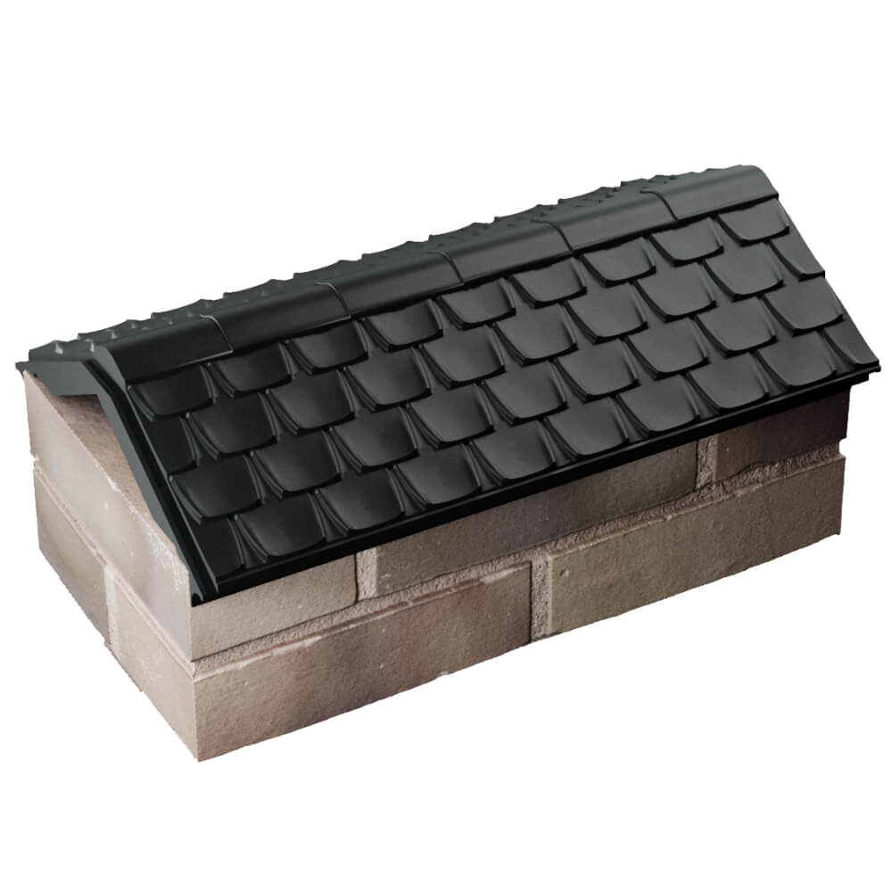 Парапет Zking Эльбрус Черный с посадкой на 1 кирпич (255мм) в Арзамасе фото