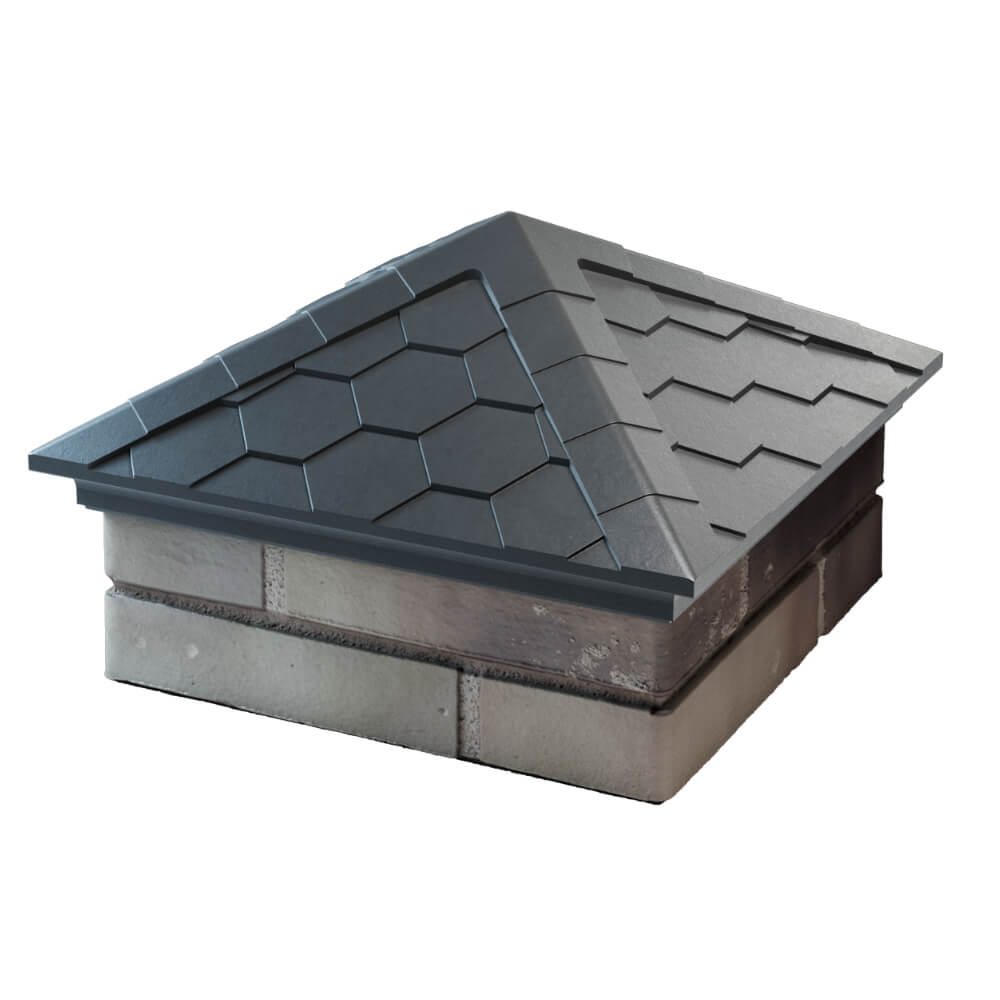 Колпак Zking Эверест Серый на столб 1.5х1.5 кирпича (390х390мм) в Арзамасе фото