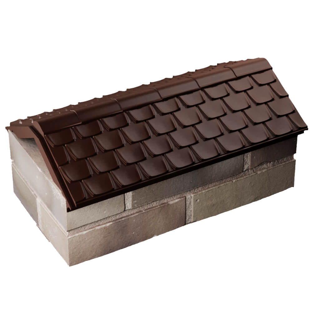 Парапет Zking Эльбрус Коричневый с посадкой на 1 кирпич (255мм) в Арзамасе фото