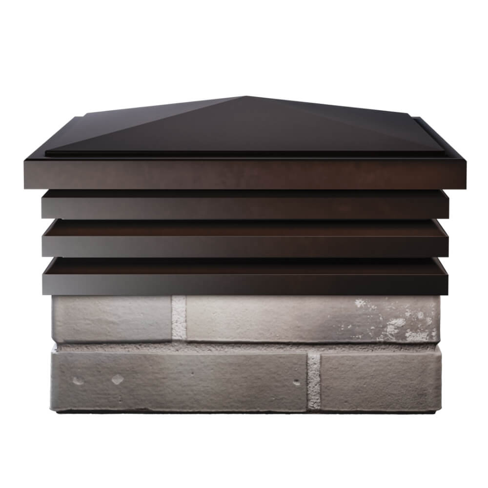 Колпак Zking Бона ХайТек Коричневый на столб 1.5х1.5 кирпича (385х385мм) Арзамас фото