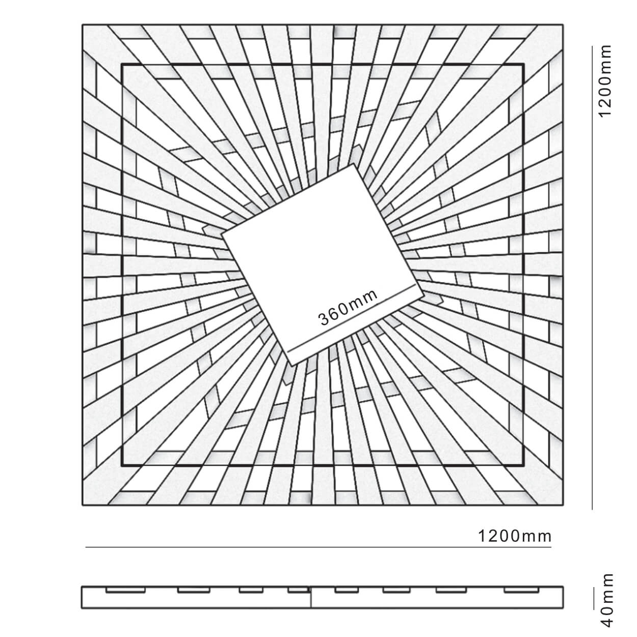 Приствольная решетка для дерева ZKING ATMOSPHERE 1.2х1.2м Черная в Арзамасе фото
