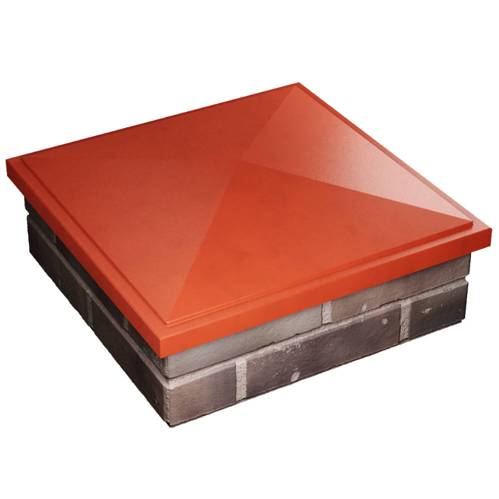 Колпак Zking БонаМоно Красный на столб 2х2 кирпича (515х515, 530х530мм) в Арзамасе фото