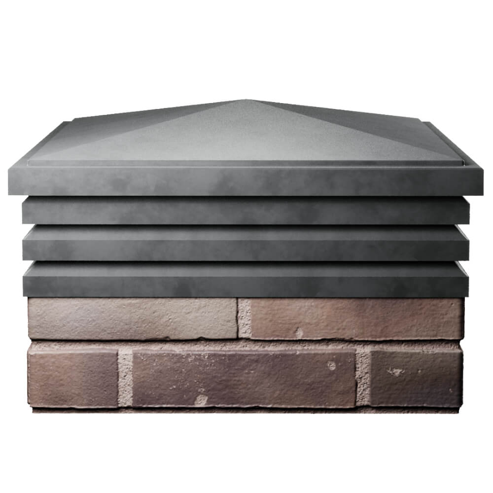 Колпак Zking Бона ХайТек Серый на столб 2х2 кирпича (513х513мм) Арзамас фото