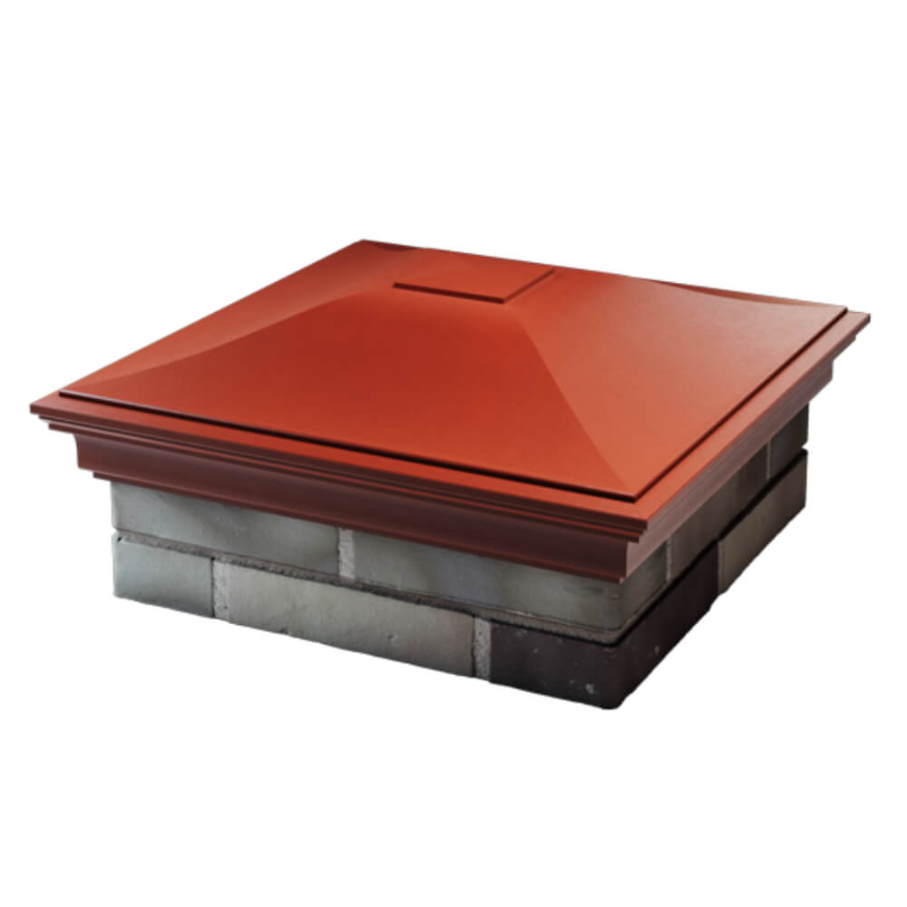 Колпак Zking Монблан Красный на столб 2х2 кирпича (515х515мм) в Арзамасе фото