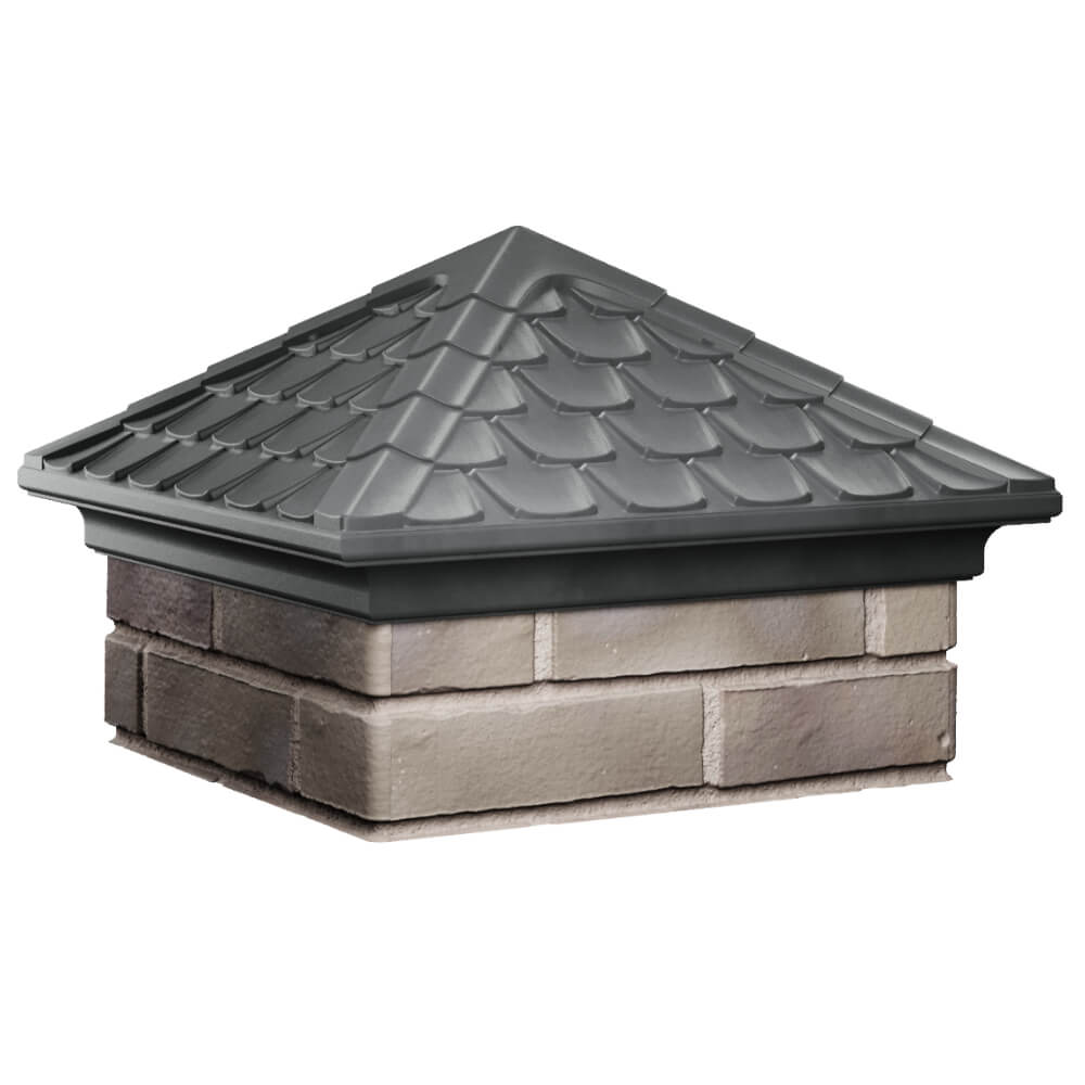 Колпак Zking Эльбрус Серый на столб 1.5х1.5 кирпича (385х385мм) в Арзамасе фото