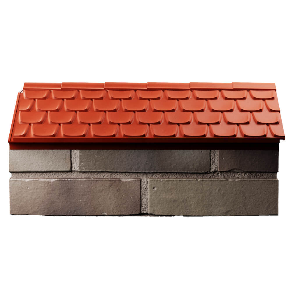 Парапет Zking Эльбрус Красный с посадкой на 1 кирпич (255мм) в Арзамасе фото
