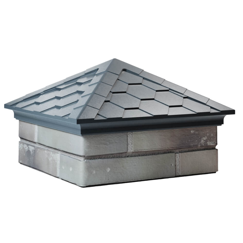 Колпак Zking Эверест Серый на столб 1.5х1.5 кирпича (390х390мм) в Арзамасе фото