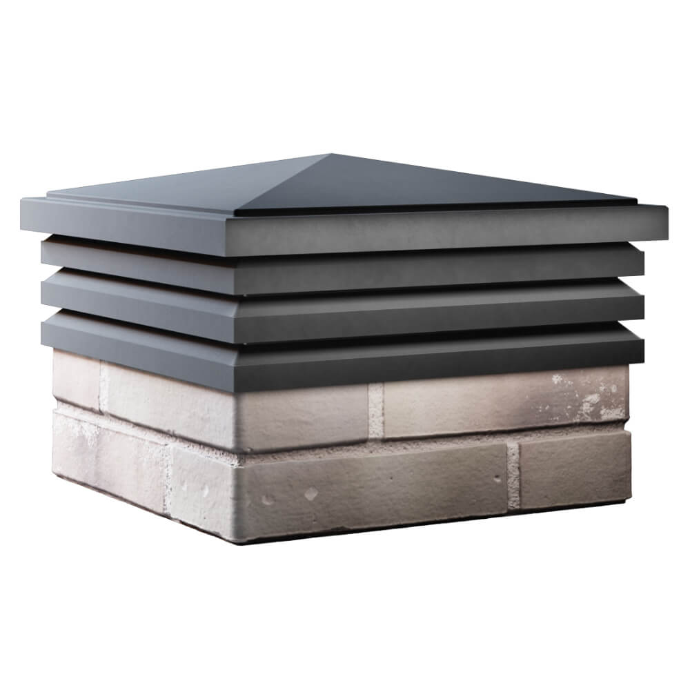 Колпак Zking Бона ХайТек Серый на столб 1.5х1.5 кирпича (385х385мм) в Арзамасе фото