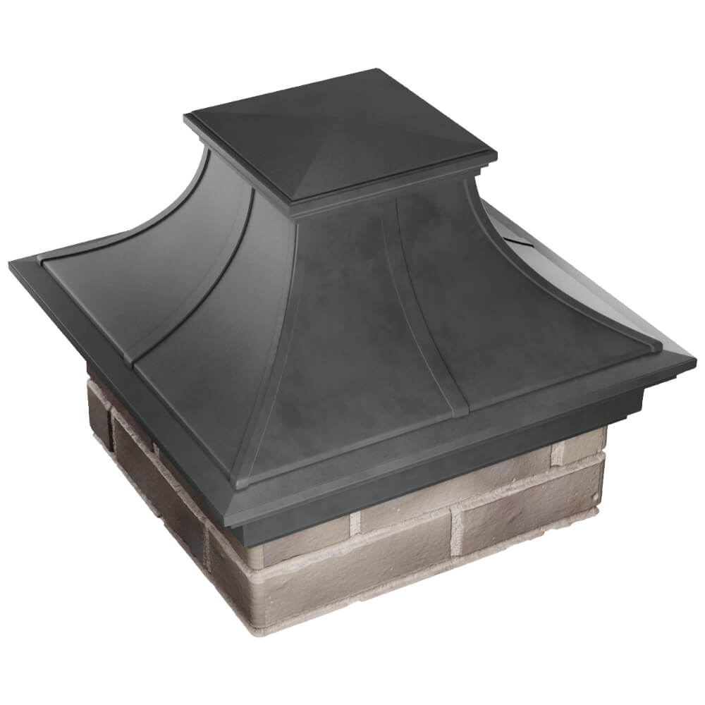 Колпак Zking Монблан Премиум Серый на столб 1.5х1.5 кирпича (385х385мм) в Арзамасе фото