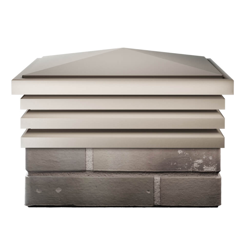 Колпак Zking Бона ХайТек Бежевый на столб 1.5х1.5 кирпича (385х385мм) Арзамас фото