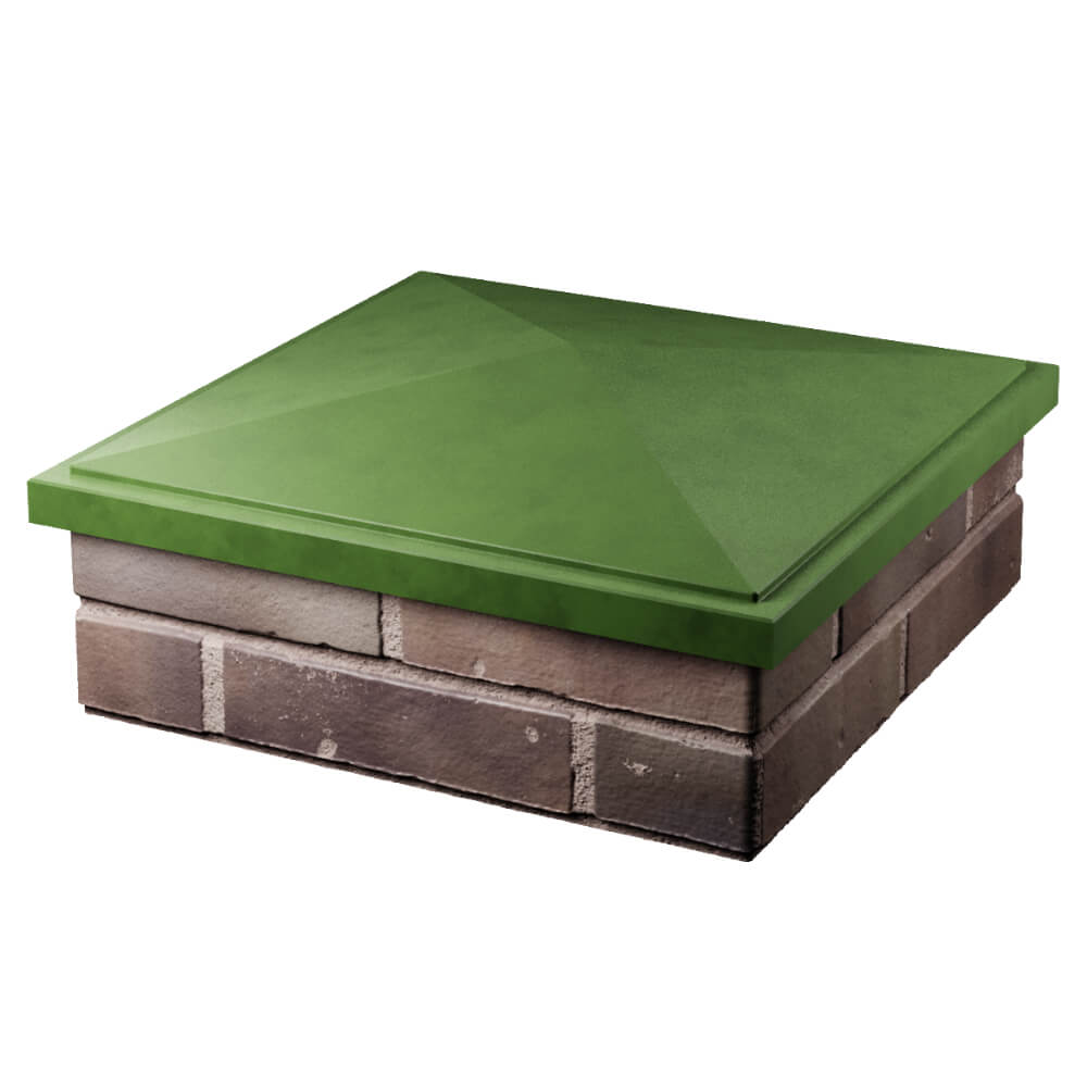 Колпак Zking БонаМоно Зеленый на столб 2х2 кирпича (515х515, 530х530мм) в Арзамасе фото