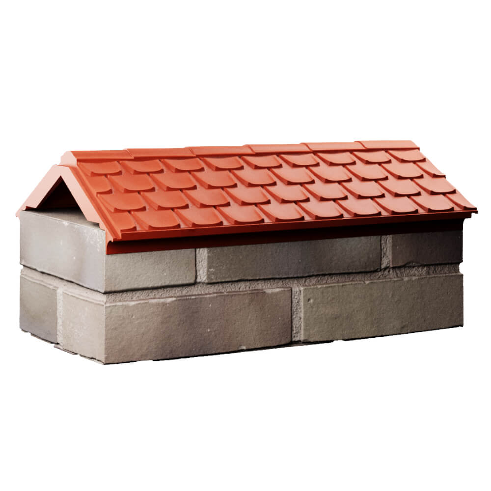 Парапет Zking Эльбрус Красный с посадкой на 1 кирпич (255мм) Арзамас фото