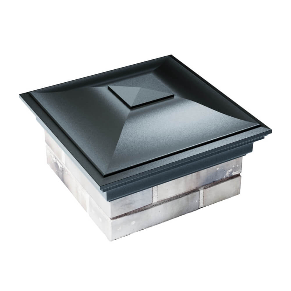 Колпак Zking Монблан Черный на столб 1.5х1.5 еврокирпича 0.7НФ (355х355мм) в Арзамасе фото