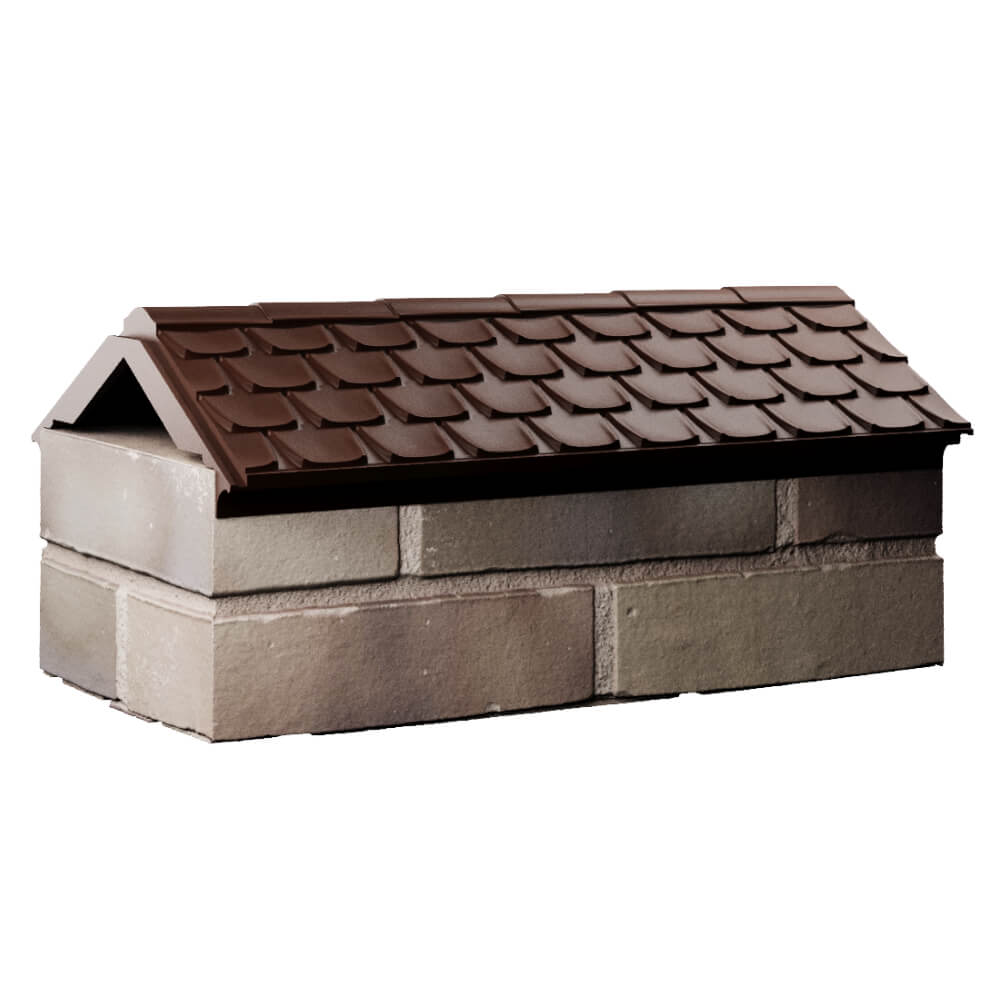 Парапет Zking Эльбрус Коричневый с посадкой на 1 кирпич (255мм) Арзамас фото