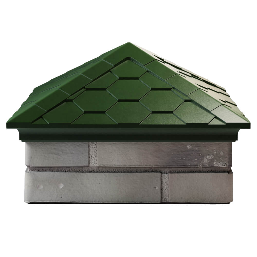 Колпак Zking Эверест Зеленый на столб 1.5х1.5 кирпича (390х390мм) Арзамас фото
